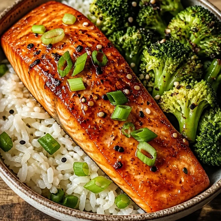 Air fryer honey garlic salmon plated with vegetables for a healthy meal.
