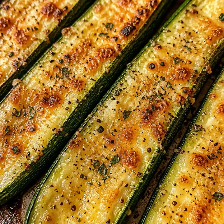 Baked Parmesan Zucchini Sticks served on a plate with herbs