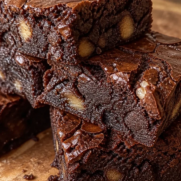 Delicious homemade banana brownies with chocolate chips and walnuts