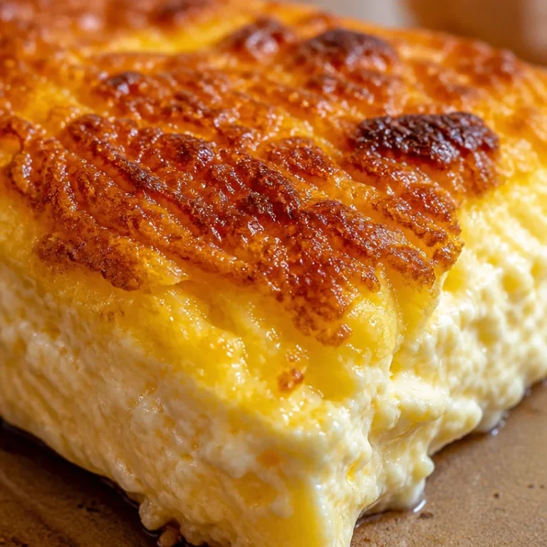 Cottage Cheese Lemon Bake served in a baking dish