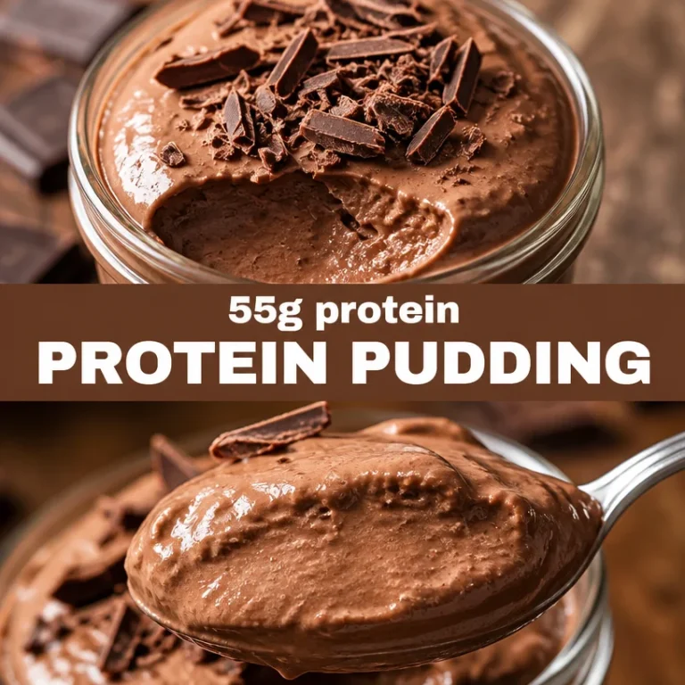 Delicious and healthy protein pudding in a bowl, perfect for fitness nutrition.