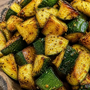 Crispy air fryer zucchini served in a bowl for a healthy snack.
