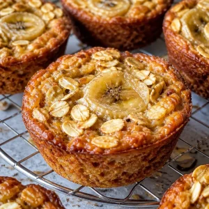 Healthy Banana Baked Oatmeal Cups recipe | Easy breakfast idea