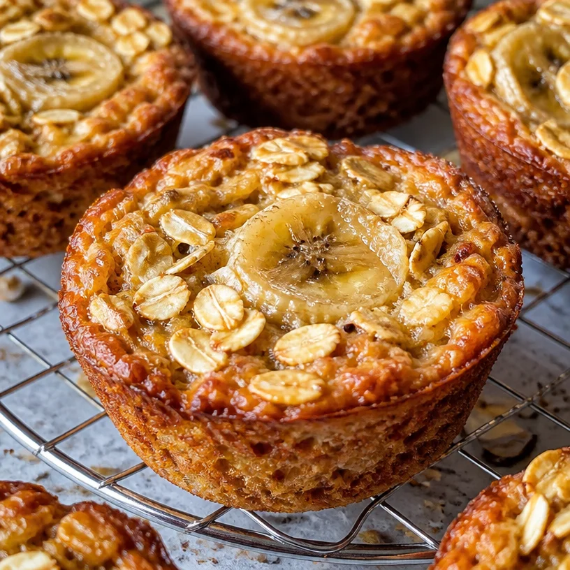 Healthy Banana Baked Oatmeal Cups recipe | Easy breakfast idea