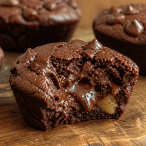 Delicious Banana Brownie Bites with chocolate and banana flavor