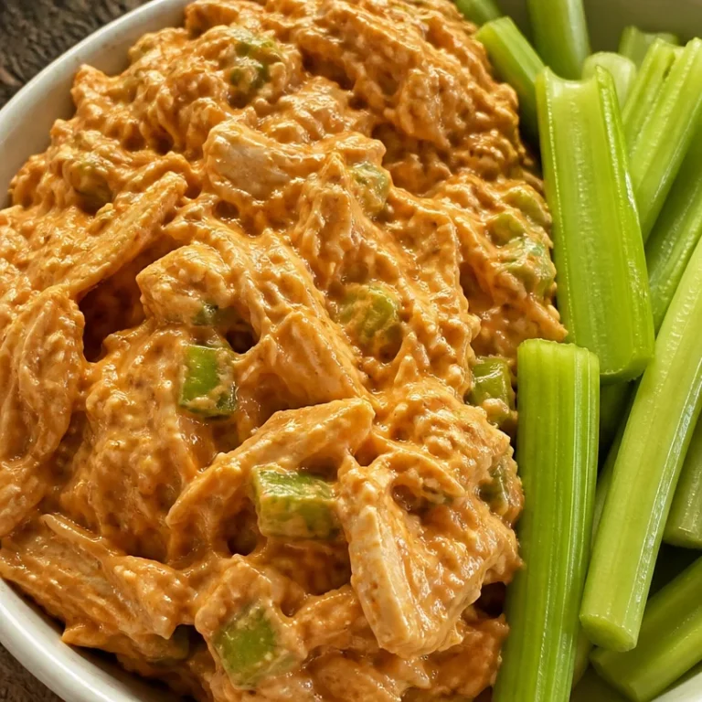 Delicious Buffalo Chicken Salad with vibrant vegetables and spicy dressing