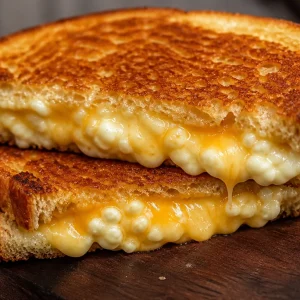 Delicious Cottage Cheese Grilled Cheese sandwich on a plate