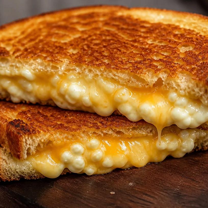 Delicious Cottage Cheese Grilled Cheese sandwich on a plate
