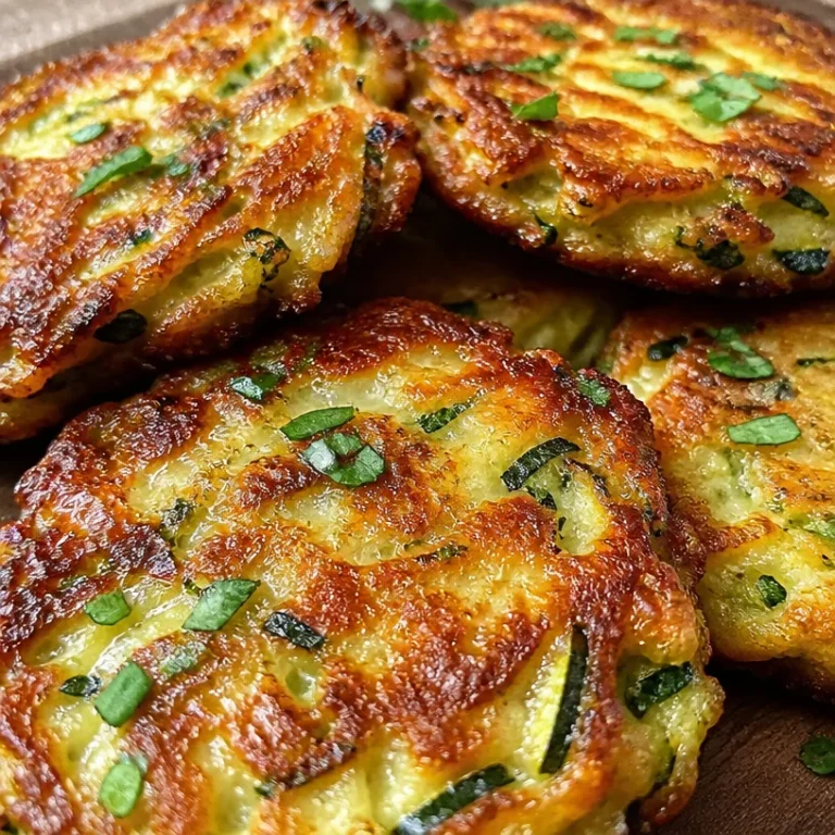 Crispy zucchini cheese fritters served on a plate