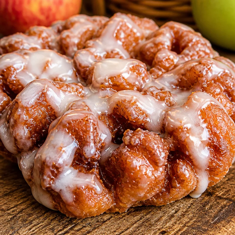 Delicious air fryer apple fritters served on a plate