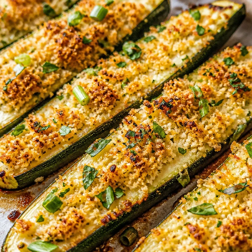 Easy baked Parmesan Zucchini Bites on a plate garnished with herbs