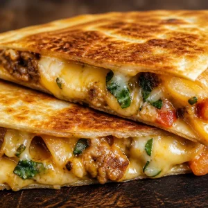 Delicious breakfast crunchwrap filled with eggs, cheese, and savory toppings.