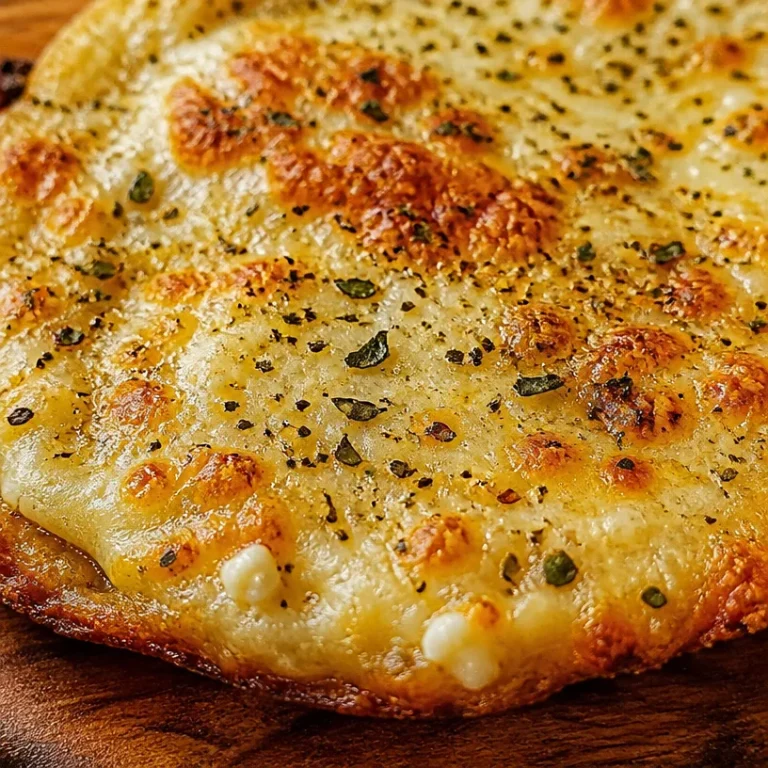 Keto Cottage Cheese Flatbread served on a plate with toppings
