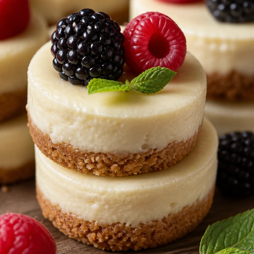Healthy mini protein cheesecakes, gluten-free and delicious
