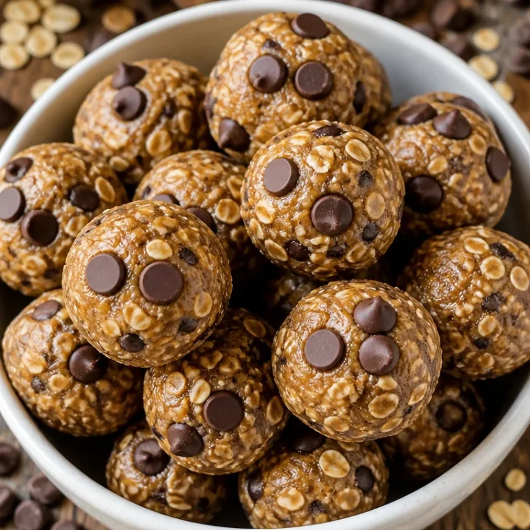 No-Bake Oatmeal Chocolate Chip Protein Balls for a nutritious snack