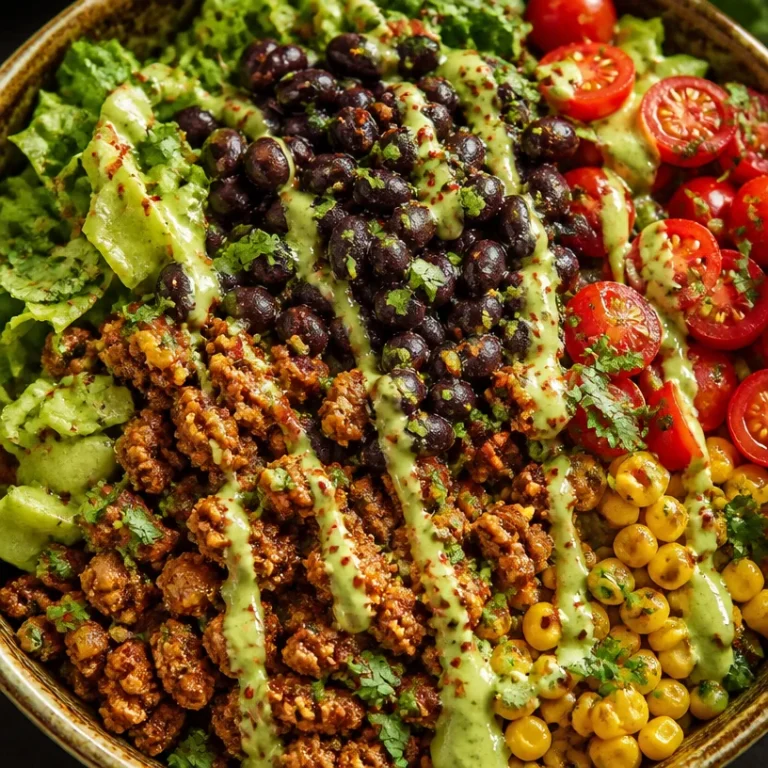 Delicious Turkey Taco Salad with fresh vegetables and seasoned turkey