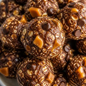 Turtle energy balls made with nuts and chocolate for a healthy snack