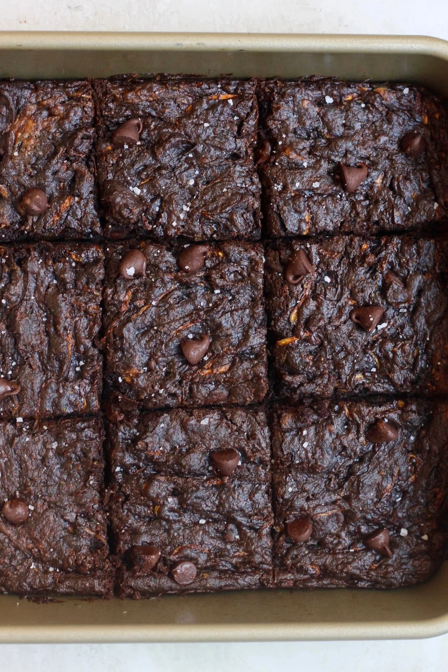 Delicious easy healthy zucchini brownies on a plate.