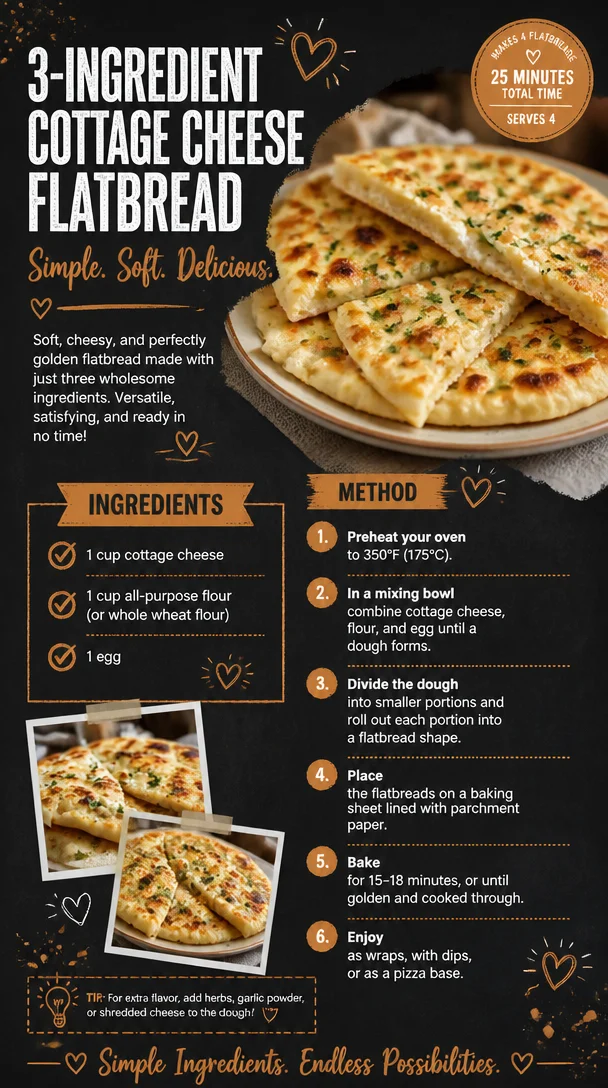 3-Ingredient Cottage Cheese Flatbread