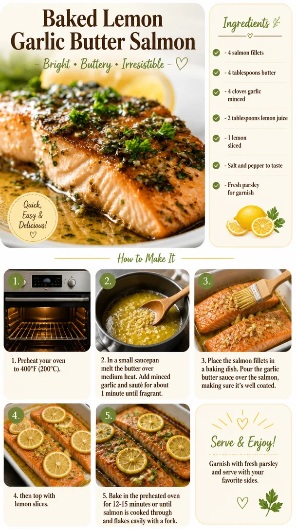 Baked Lemon Garlic Butter Salmon