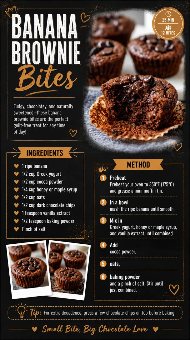 Banana Brownie Bites
