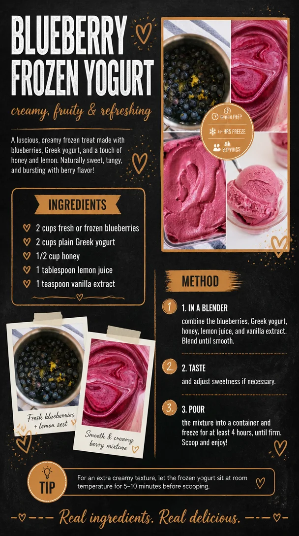 Blueberry Frozen Yogurt