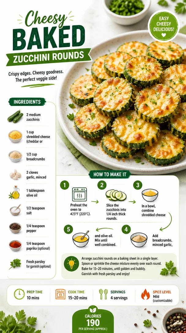 Cheesy Baked Zucchini Rounds