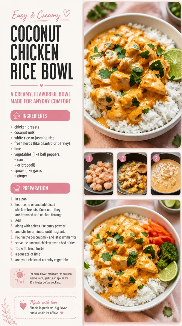 Coconut Chicken Rice Bowl