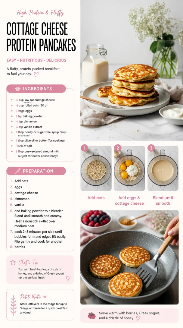 Cottage Cheese Protein Pancakes