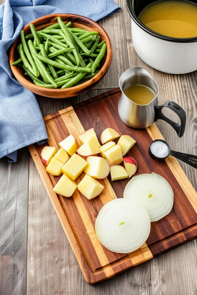Crockpot Green Beans and Potatoes