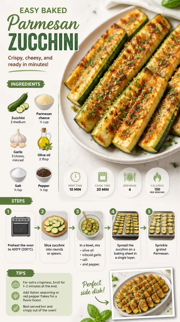 Easy Baked Parmesan Zucchini