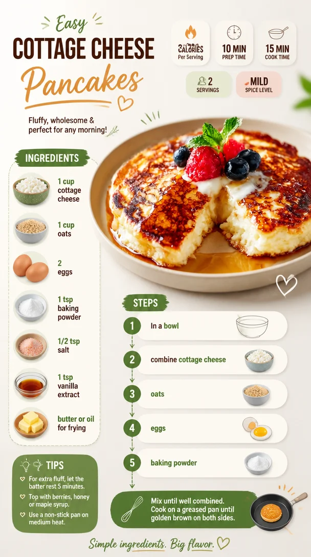 Easy Cottage Cheese Pancakes