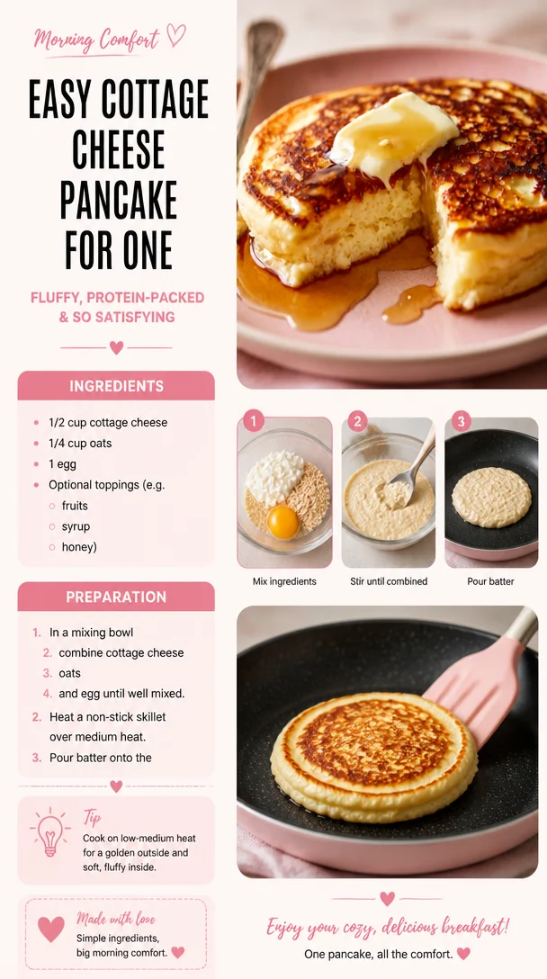 Easy Cottage Cheese Pancakes for One