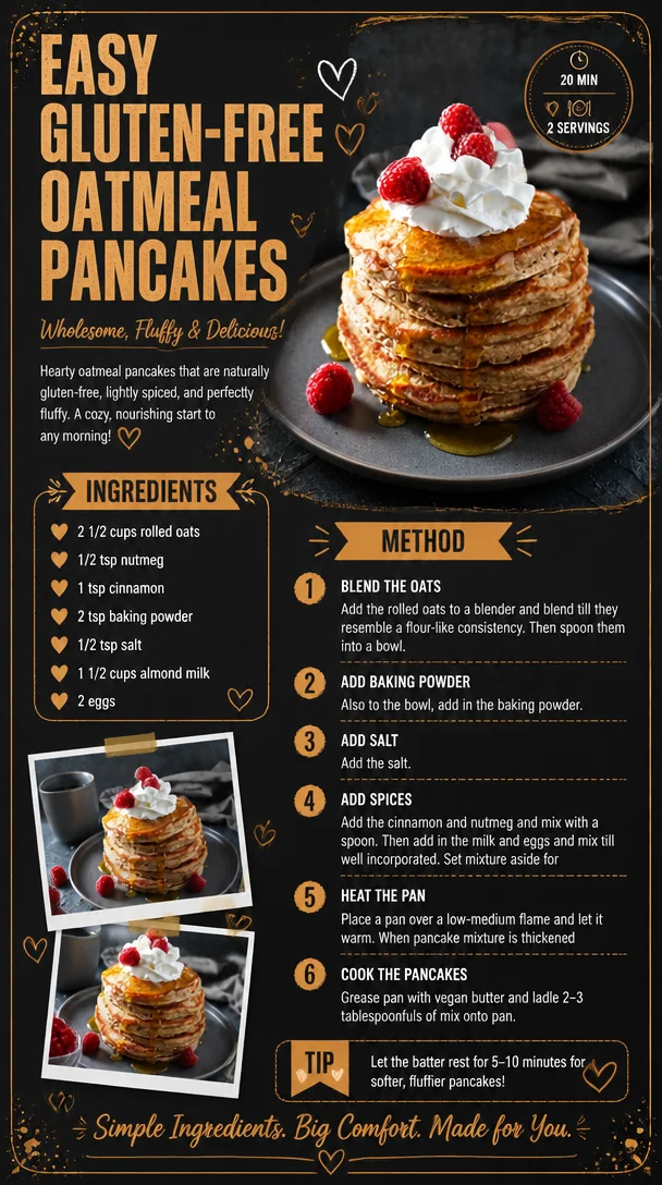 Easy Gluten-Free Oatmeal Pancakes