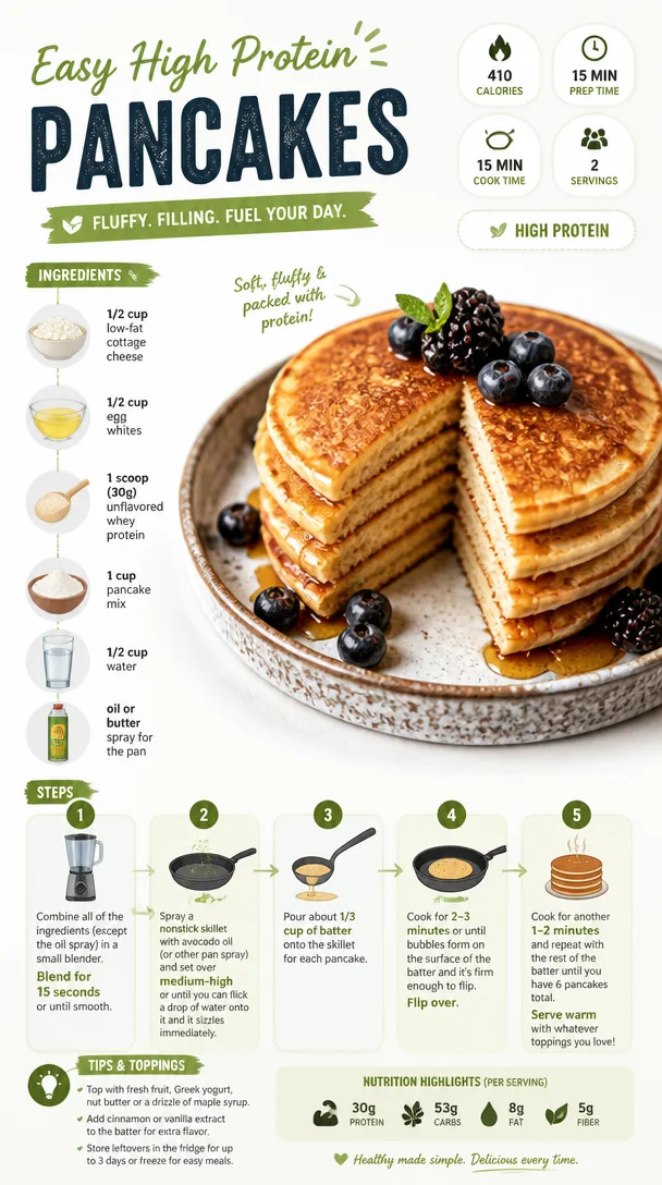 Easy High Protein Pancakes
