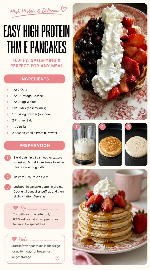 Easy High Protein, THM E Pancakes