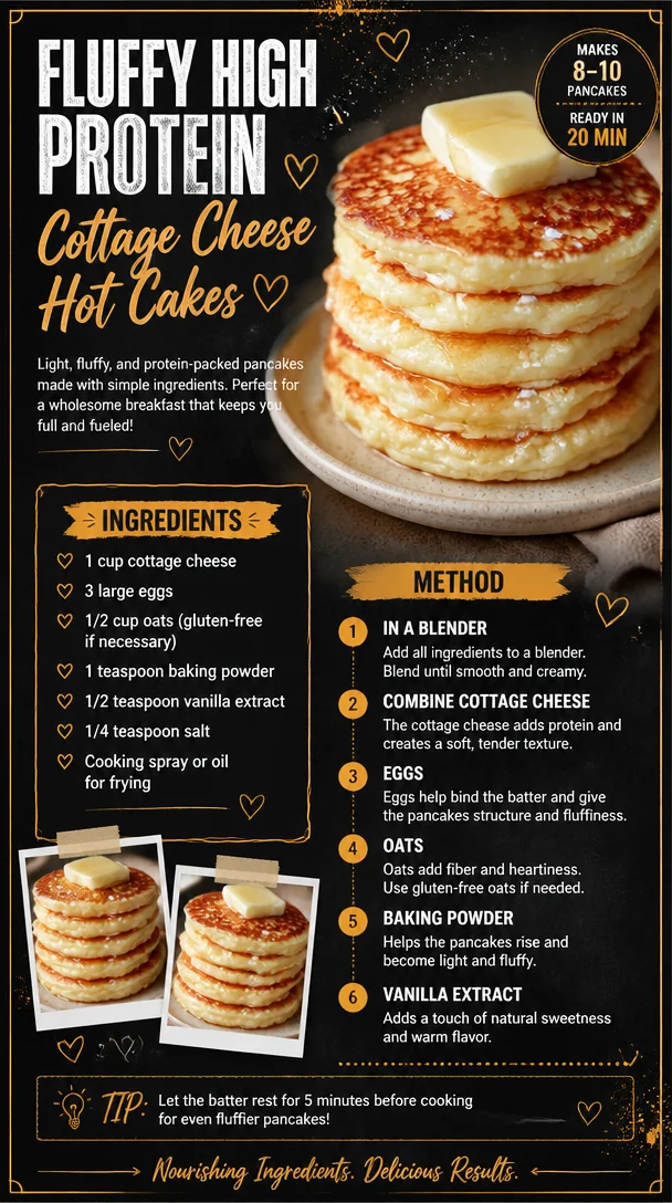 Fluffy High Protein Cottage Cheese Hot Cakes