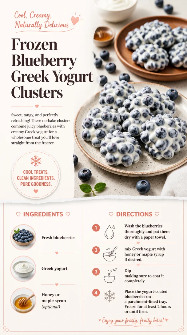 Frozen Blueberry Greek Yogurt Clusters