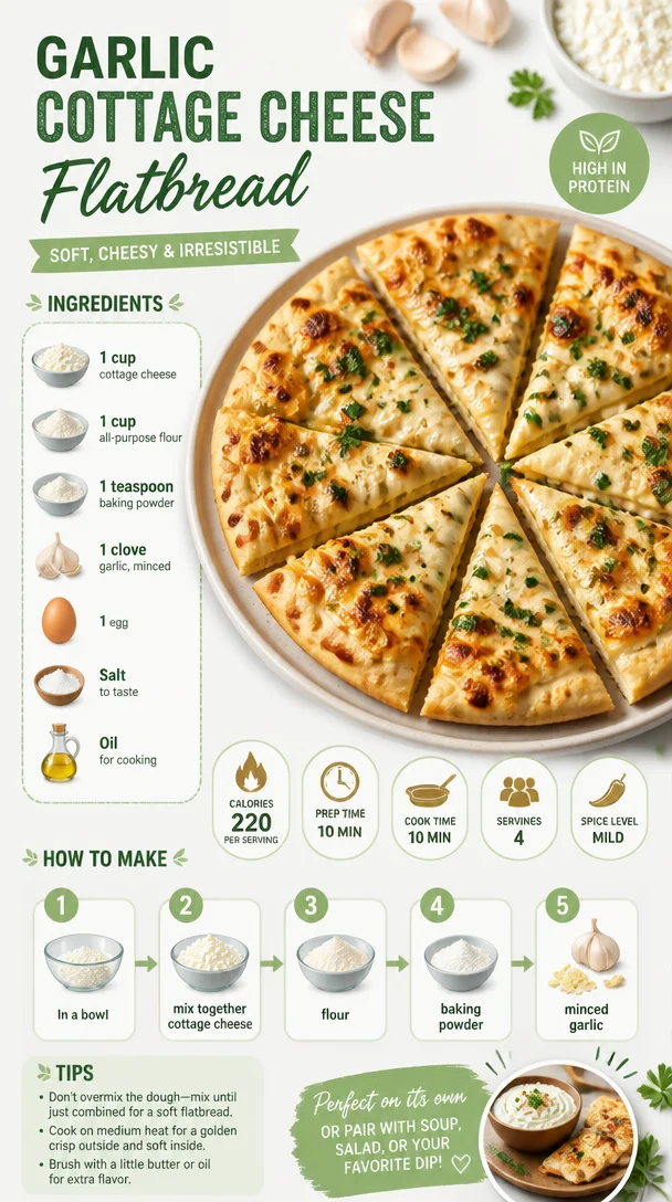 Garlic Cottage Cheese Flatbread