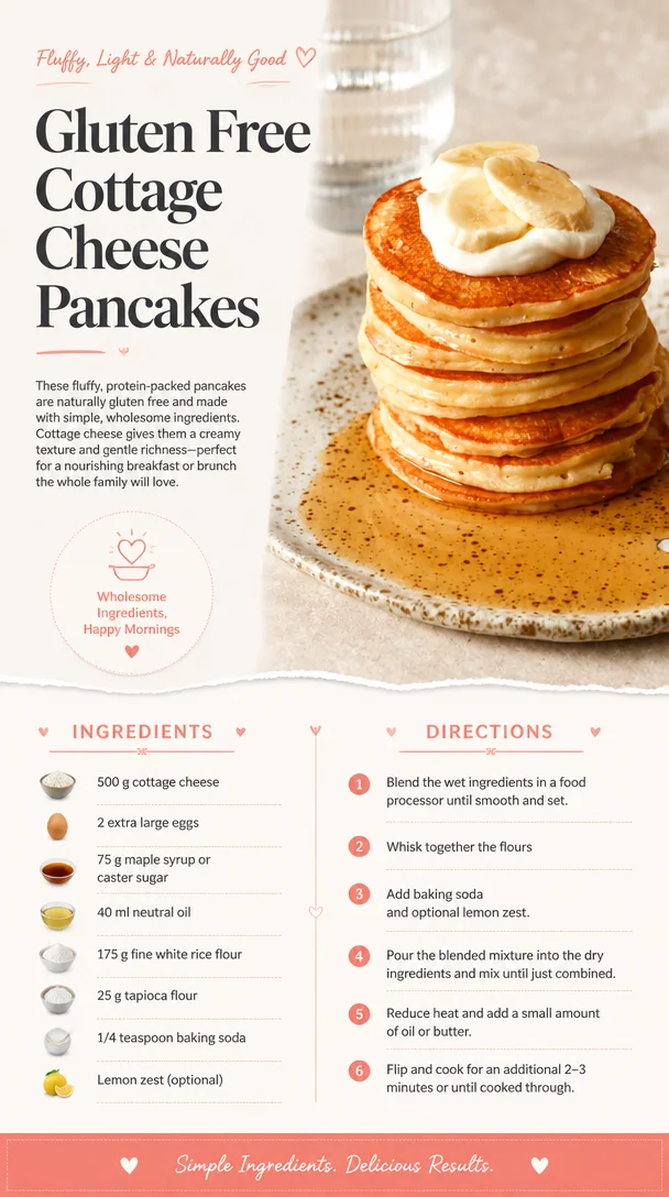 Gluten Free Cottage Cheese Pancakes