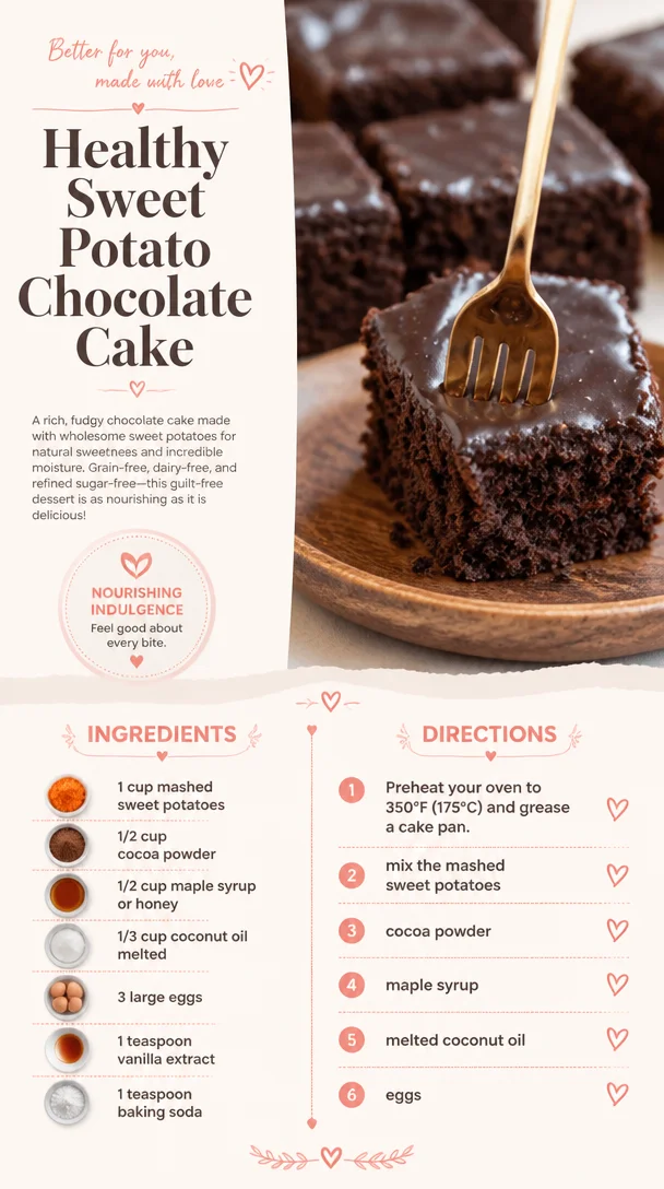 Healthy Sweet Potato Chocolate Cake