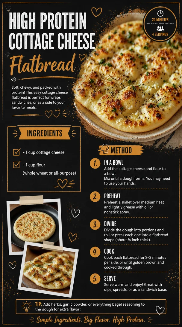High Protein Cottage Cheese Flatbread