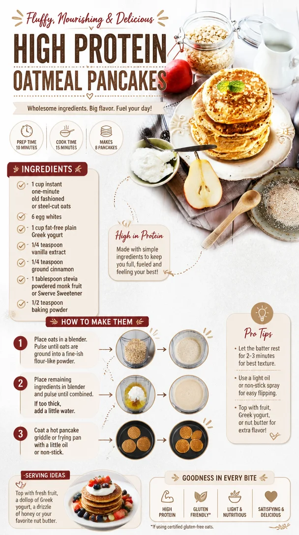 High Protein Oatmeal Pancakes