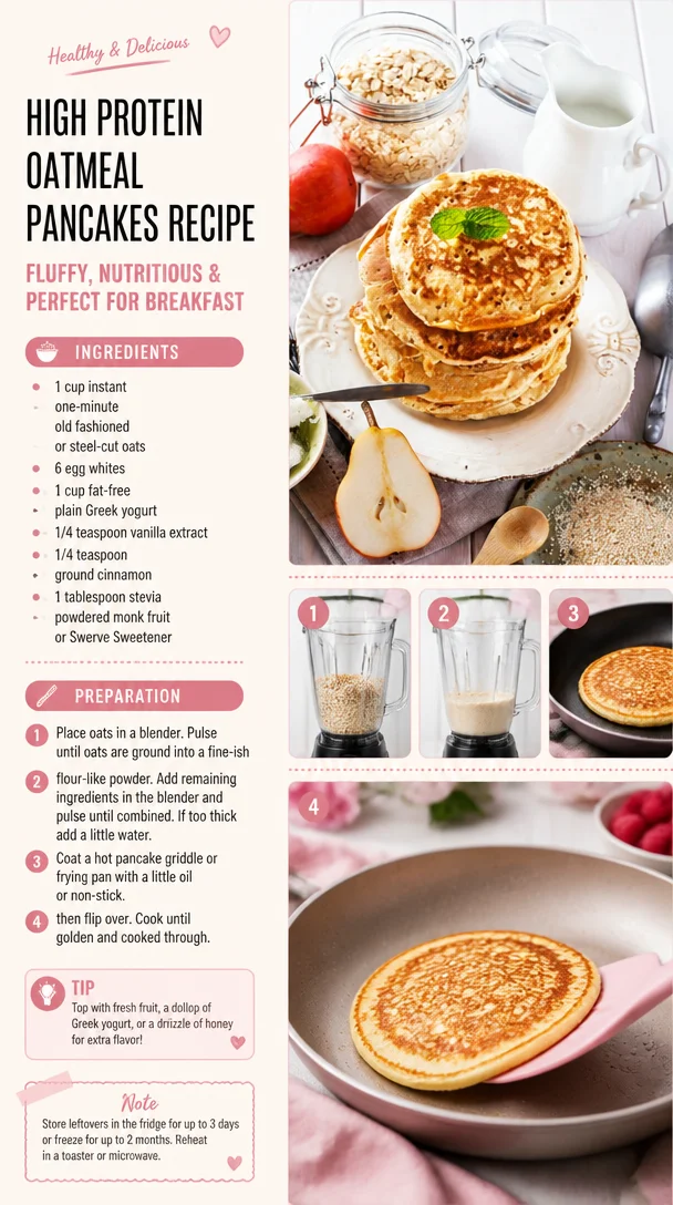 High Protein Oatmeal Pancakes Recipe