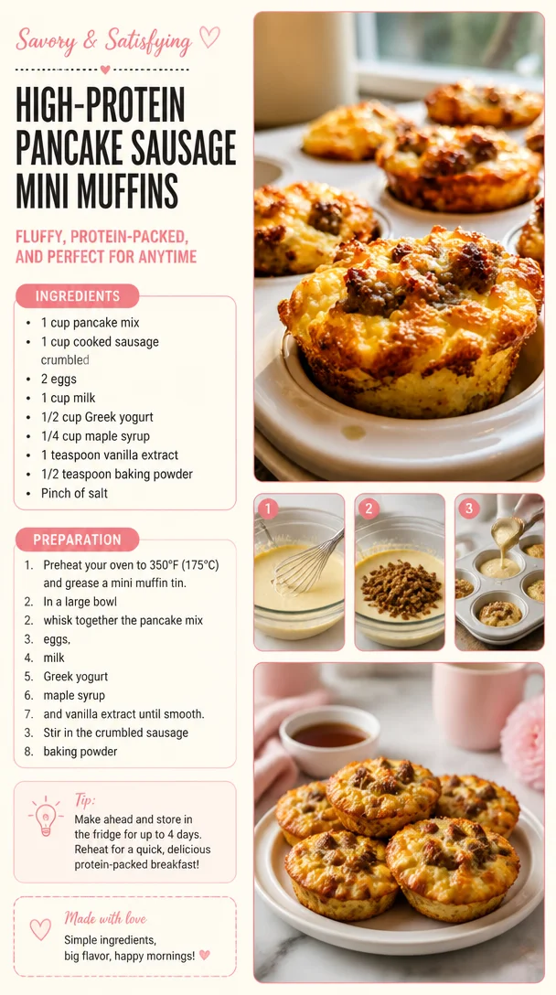 High-Protein Pancake Sausage Mini Muffins