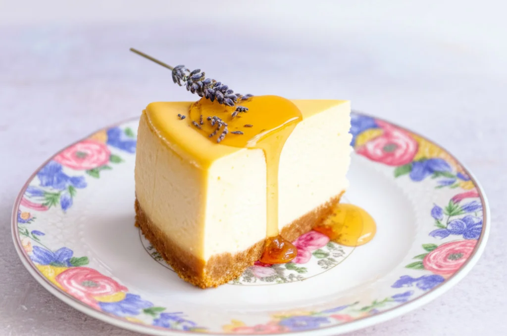 Sweet Honey Lavender Cheesecake Bliss - A Delightful Treat
