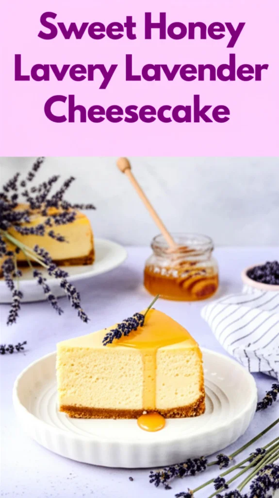 Sweet Honey Lavender Cheesecake Bliss - A Delightful Treat