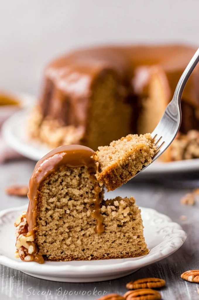 banana pecan caramel layer cake