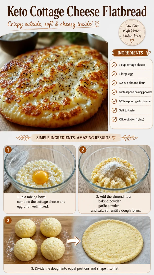 Keto Cottage Cheese Flatbread