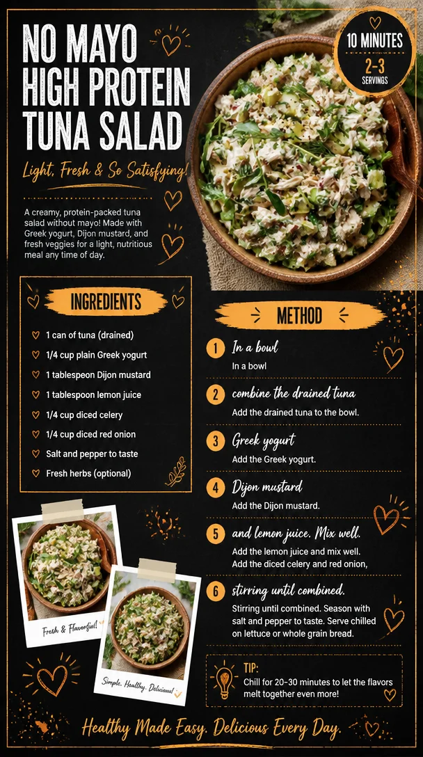 No Mayo High Protein Tuna Salad